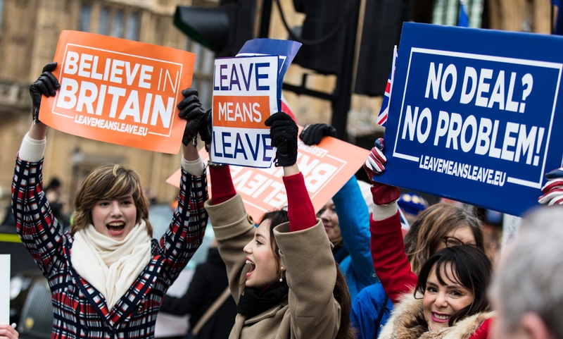 Brexit-Befürworter im Januar 2019 in London