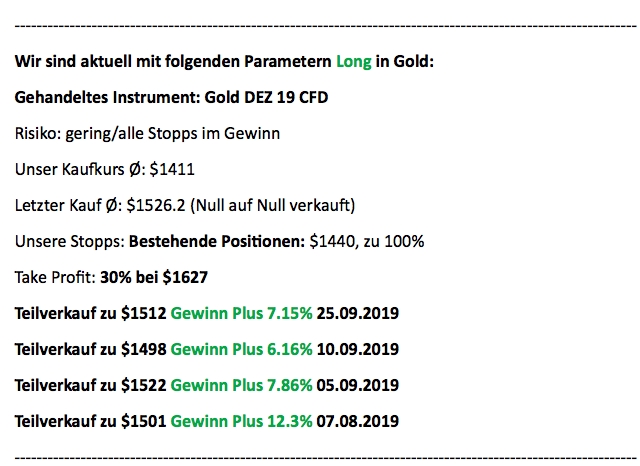 GOLD TRADES