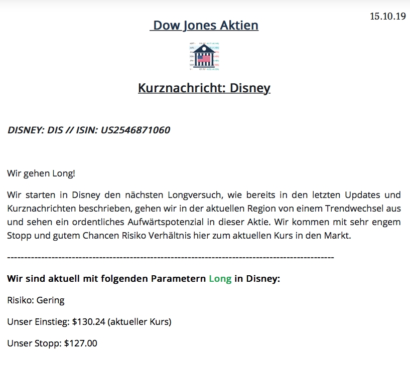 Disney Einstieg