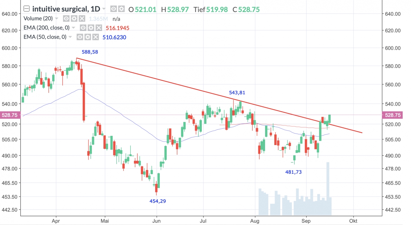 Intuitive Surgical Tageschart